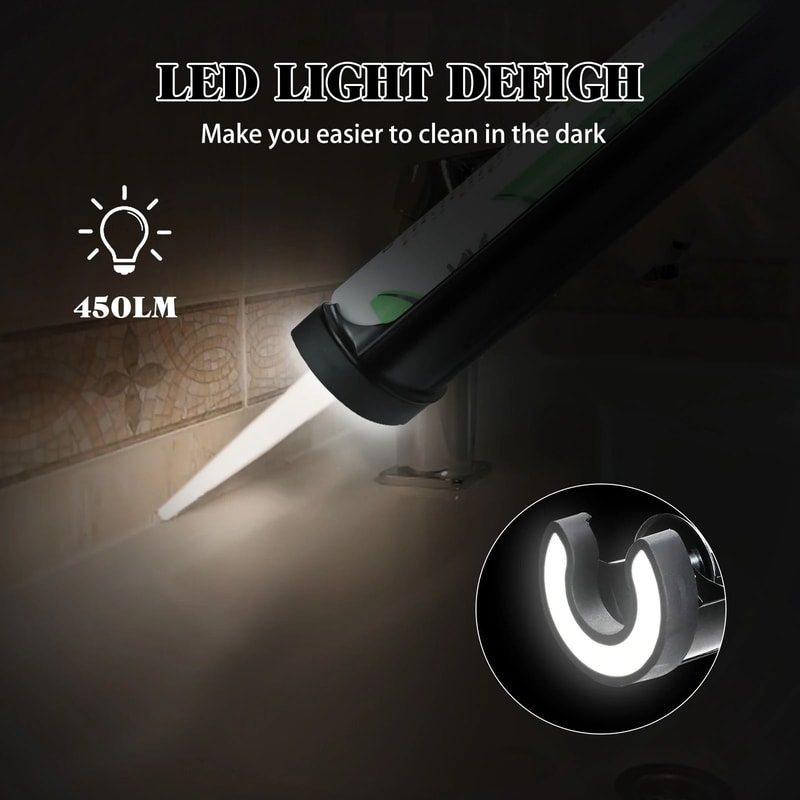 Cordless Electric Caulking Gun 4 Adjustable Speeds LED Light 5