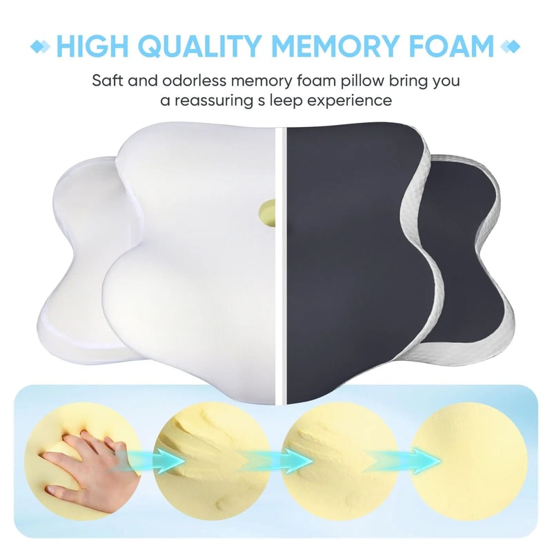 Ergonomic Cervical Memory Foam Pillow Adjustable Neck Pain Relief 5