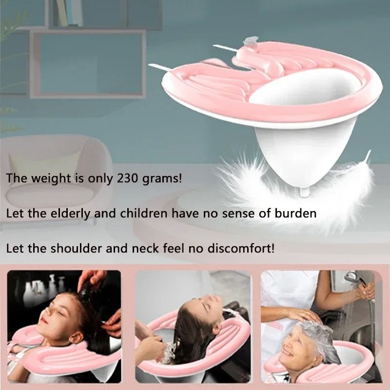 Portable Inflatable Shampoo Basin PVC Hair Washing Pad For Seniors Pregnancy 2