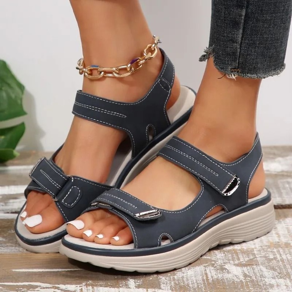 Womens Summer Wedge Sandals Lightweight NonSlip Platform Beach Shoes 6