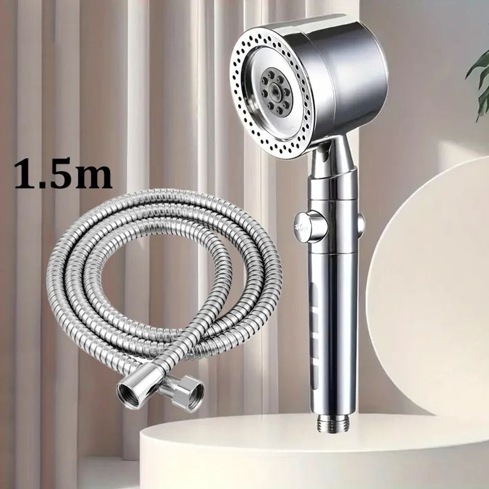 High Pressure WaterSaving Filter Shower Head 5Mode Handheld Bathroom Set 15