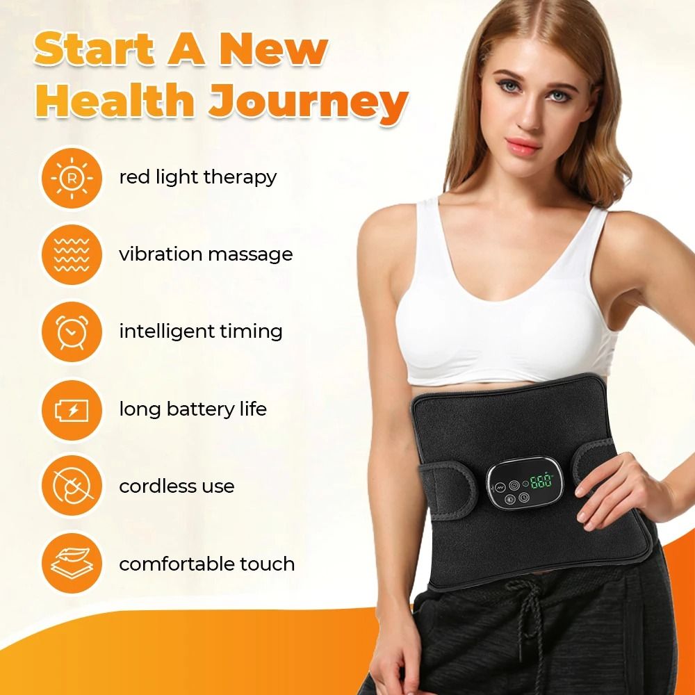 Electric Infrared Knee Pad Joint Massager Heating Vibration Relief 2