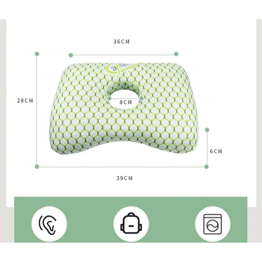 Bamboo Fiber Single Hole Ear Pillow Orthopedic Support For Side Sleeping 5