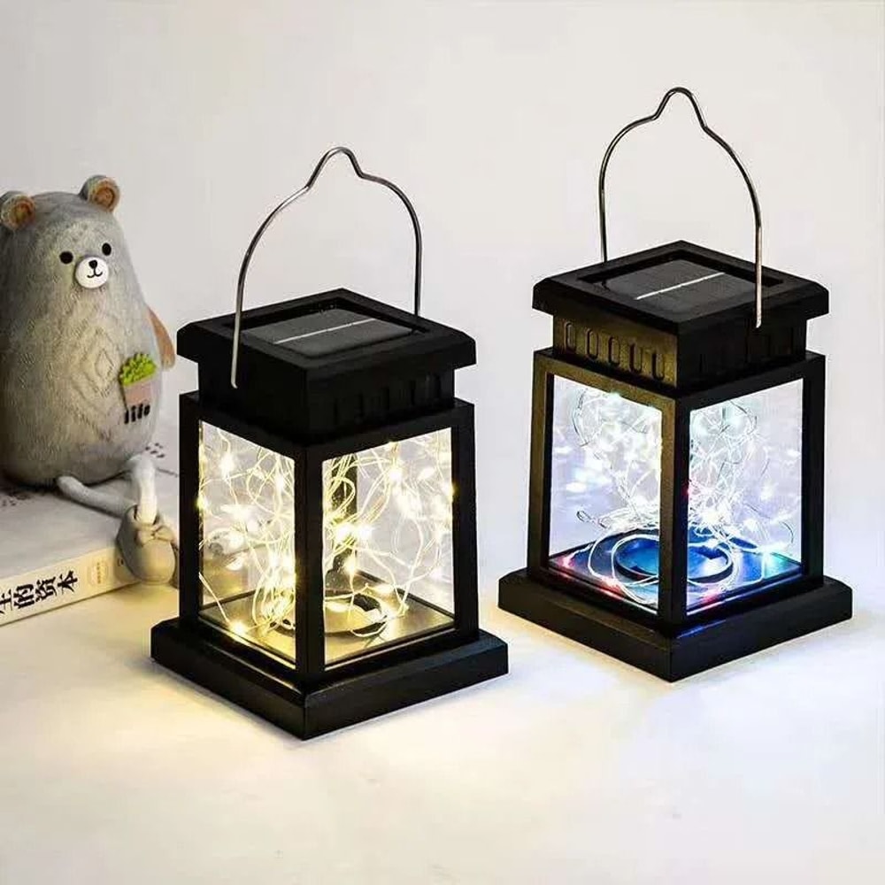 Solar LED Garden Lantern Decorative Outdoor Bird Candle Lighting 5