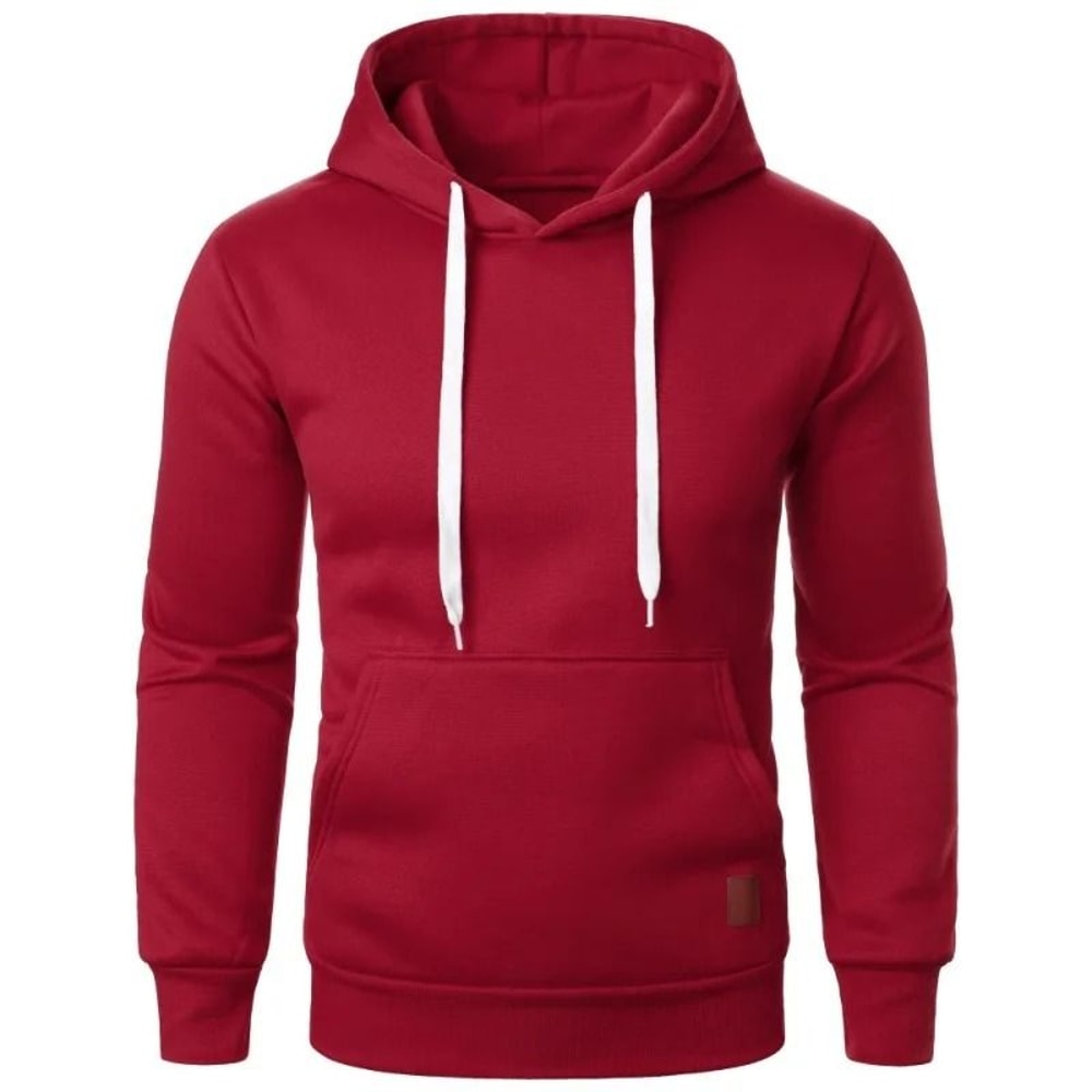 Mens Casual Lightweight Hoodie Solid Color Outdoor Streetwear 6
