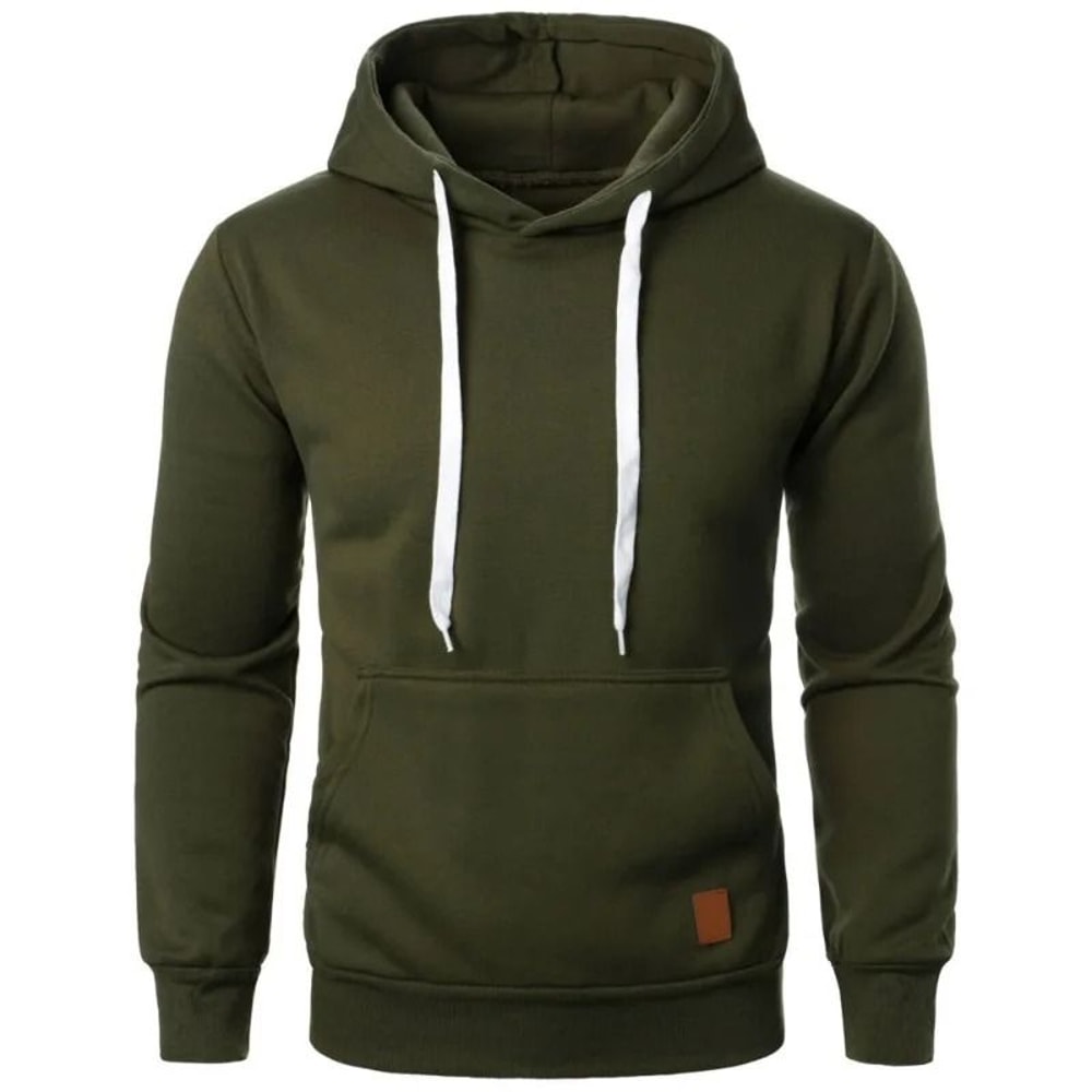 Mens Casual Lightweight Hoodie Solid Color Outdoor Streetwear 11
