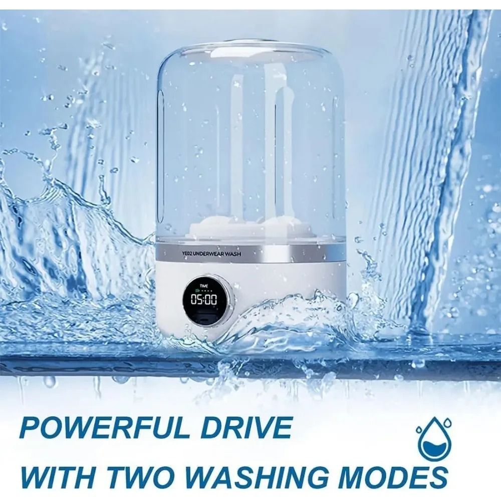 Wireless Mini Portable Washing Machine 1L Underwear Socks Laundry Bucket 3
