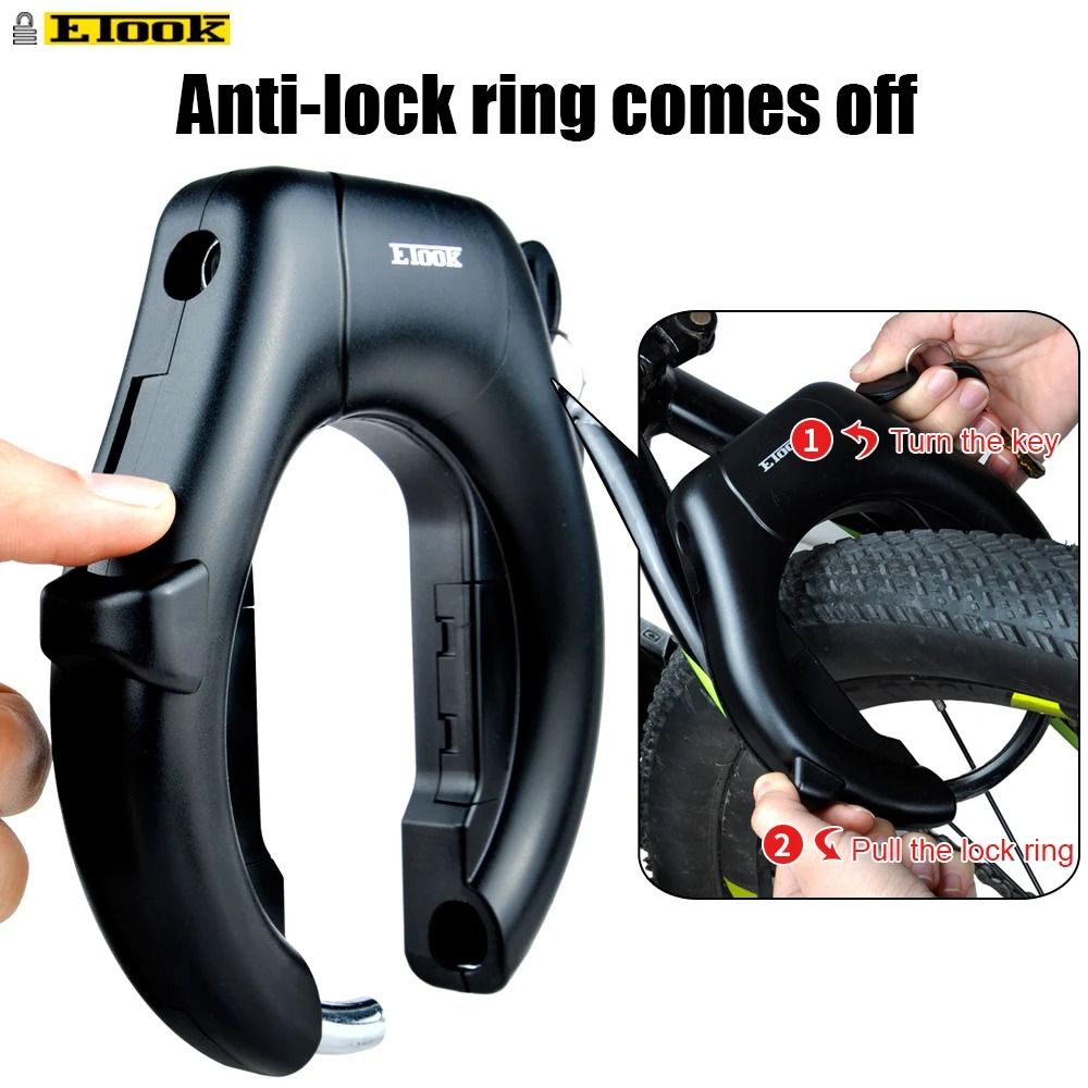 Bike Horseshoe Lock Hardened Steel AntiTheft Pipe Lock 0