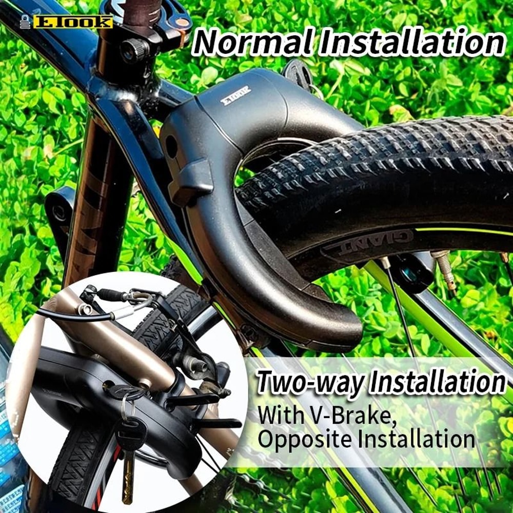 Bike Horseshoe Lock Hardened Steel AntiTheft Pipe Lock 4