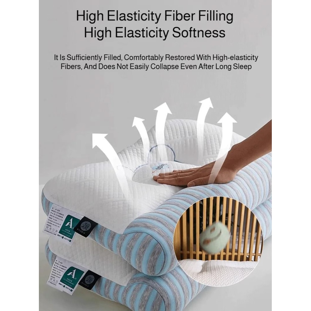 Adult Neck Traction Pillow Homestay Hotel Special Feather Velvet Core 5