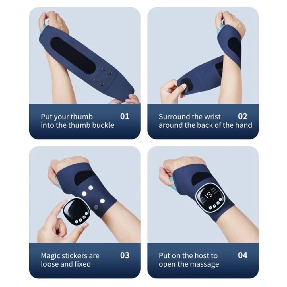 Cordless Heat Vibration Wrist Massager 6