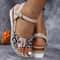Womens Wedge Heel Summer Sandals 8