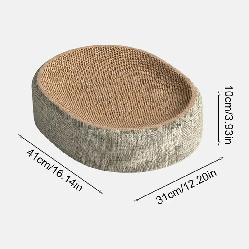 2in1 Sisal Oval Cat Scratcher Nest 6