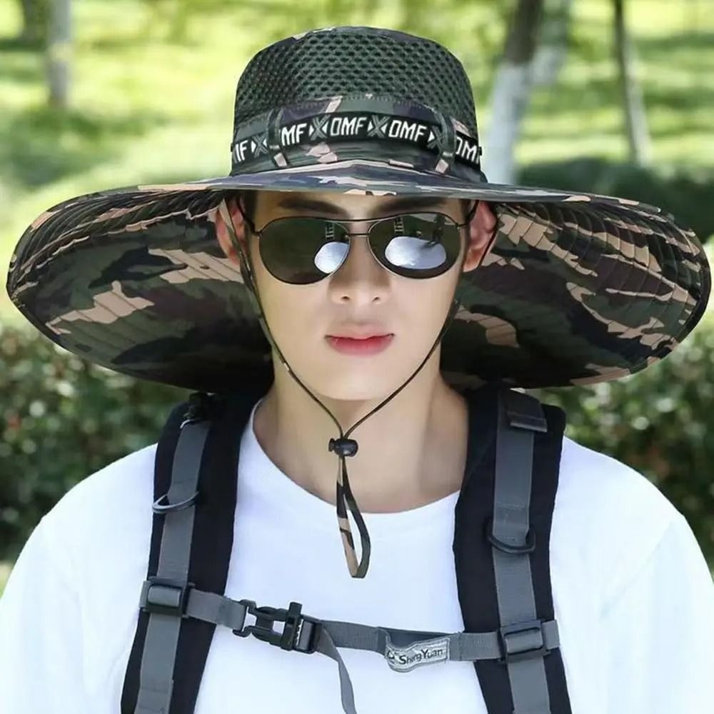 Large Brim Breathable Fishing Sun Hat 0