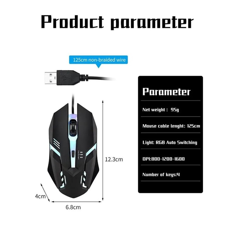 HighPerformance Ergonomic Backlit Gaming Mouse 6