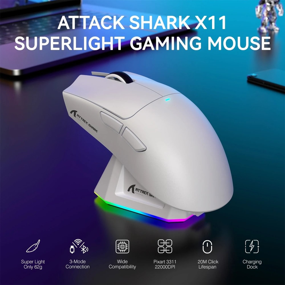 Lightweight Wireless Gaming Mouse With Charging Dock 1