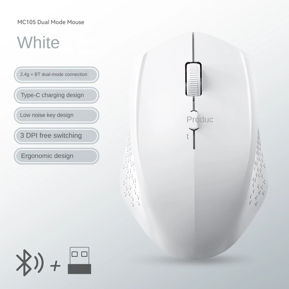 DualMode Silent Rechargeable Wireless Mouse 6