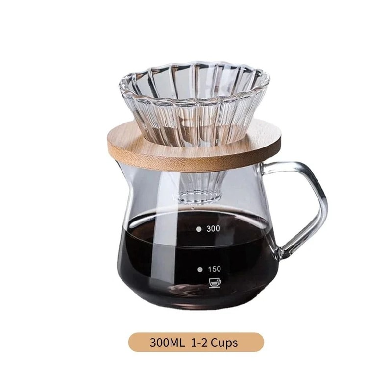 Borosilicate Glass PourOver Coffee Maker Set 9