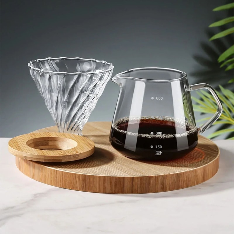 Borosilicate Glass PourOver Coffee Maker Set 1
