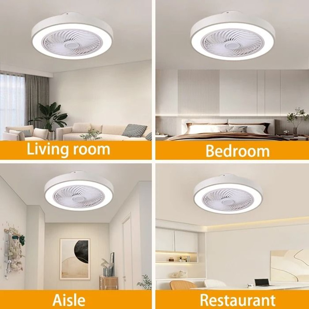 Integrated Modern Ceiling Fan LED Light System 3