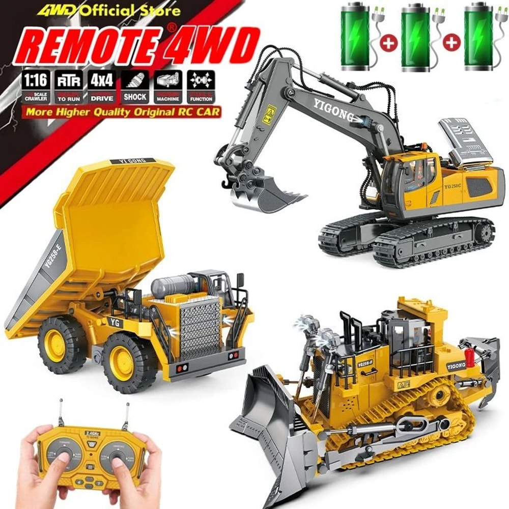 4WD HeavyDuty Remote Control Construction Vehicle 1