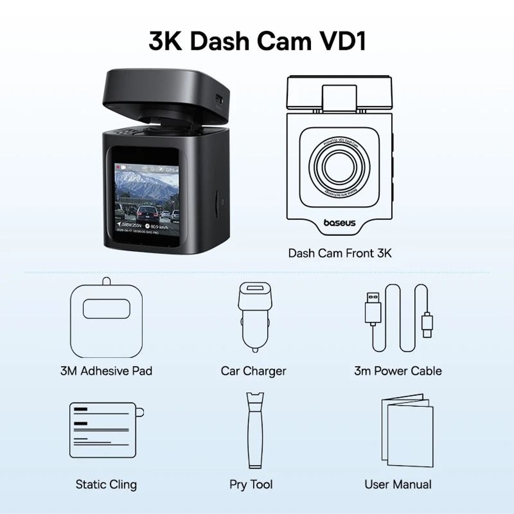 3K DualChannel Dash Cam With Integrated GPS 5