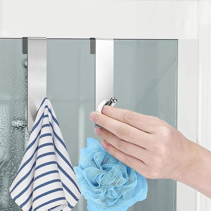 Stainless Steel OverGlass Shower Door Hook 3