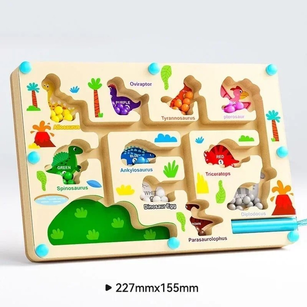 Montessori Magnetic Color Logic Maze Board 10