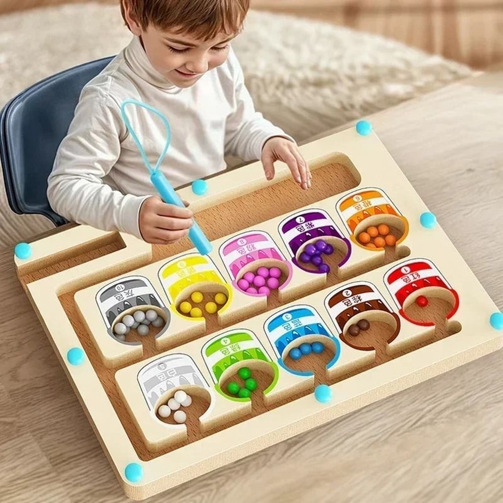 Montessori Magnetic Color Logic Maze Board 6
