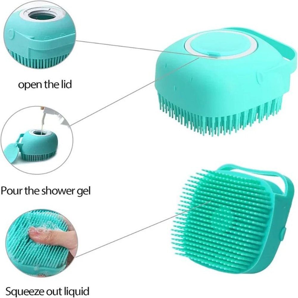 2in1 Silicone Pet Bathing Brush Massager 4