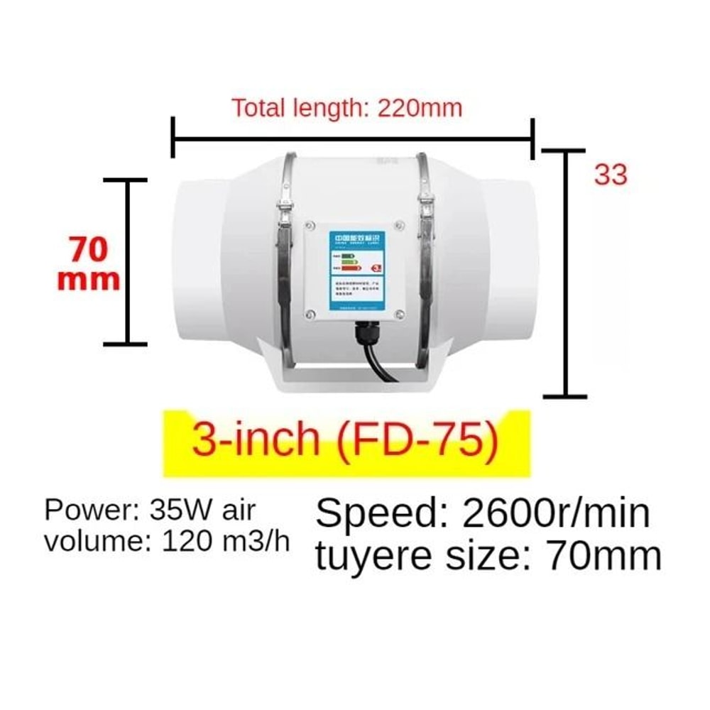 HighPerformance Inline Duct WallMounted Exhaust Fan 7