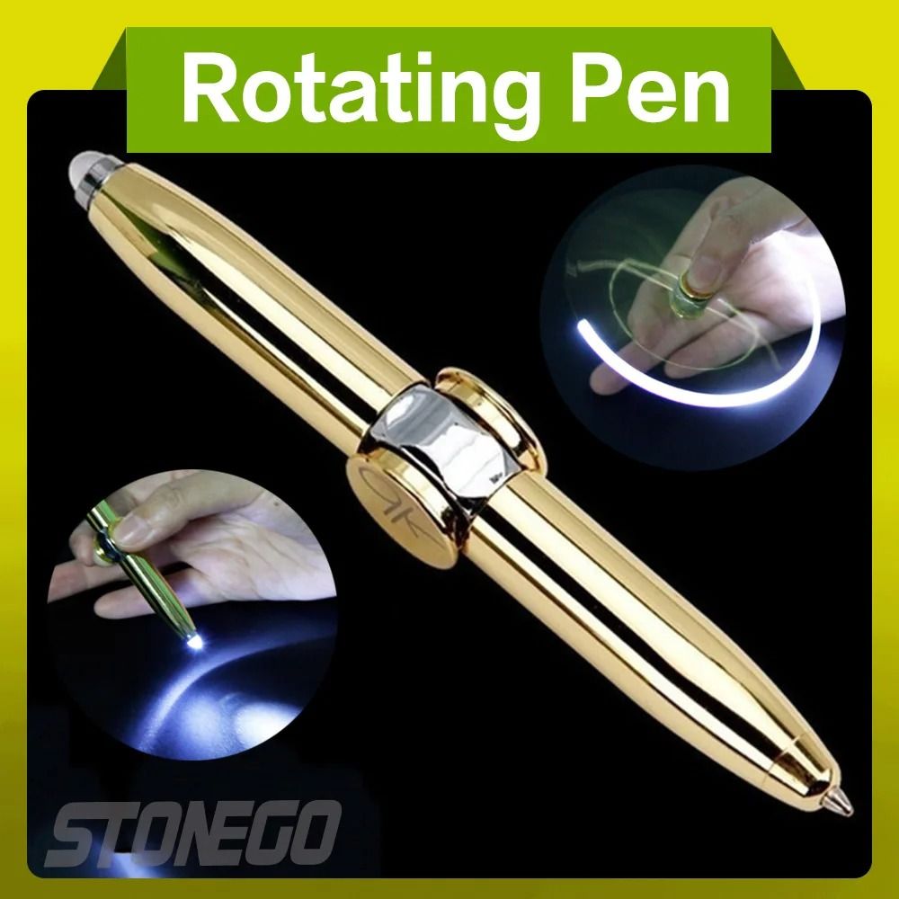 LED Decompression Gyroscope Spinner Pen 0