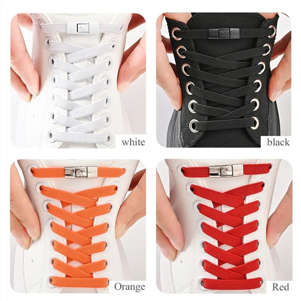 NoTie Elastic Shoe Laces With Press Lock 5