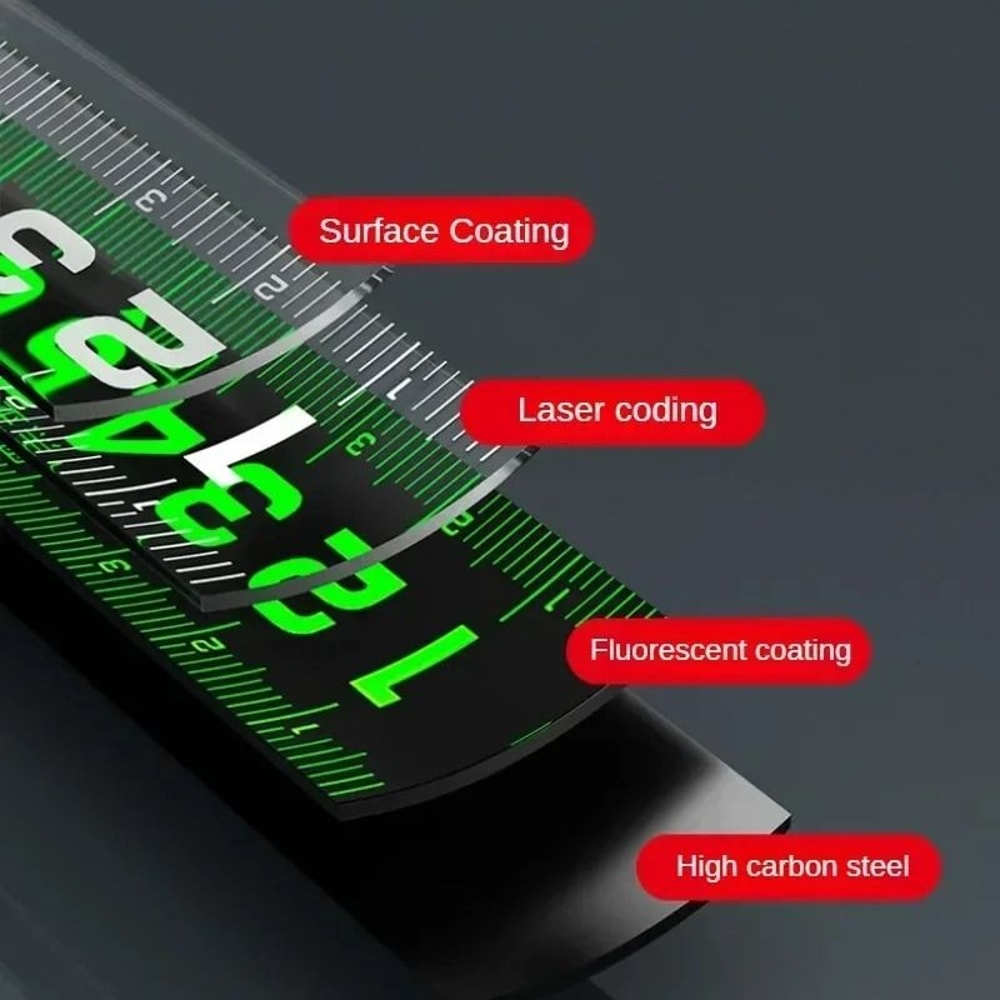 HighPrecision Fluorescent SelfLocking Measuring Tape 3