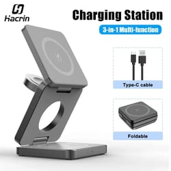 3-in-1 foldable magnetic wireless charging station