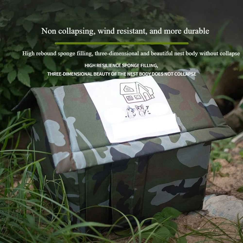 Outdoor Camouflage Cat House AllWeather Nest 0