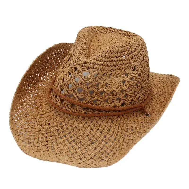 Womens Straw Western Cowboy Hat 8