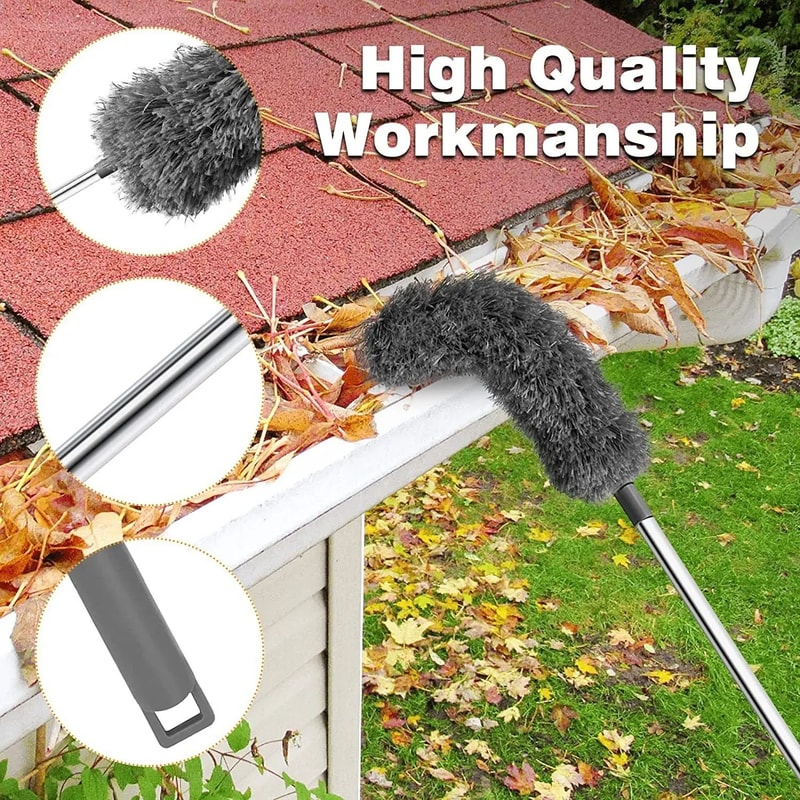 Gutter Roof Cleaning Brush With Telescopic Rod 3