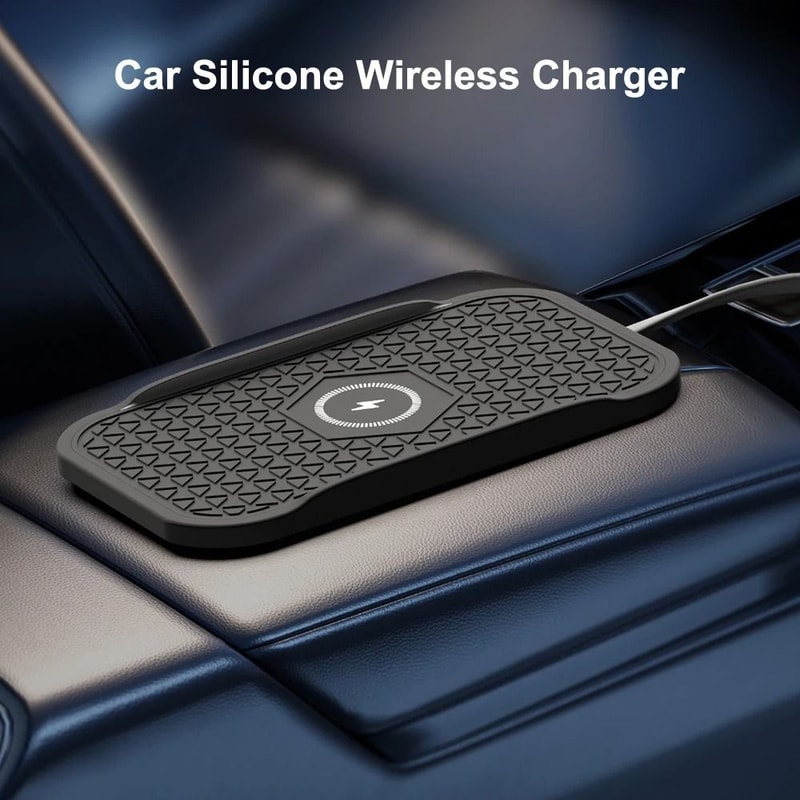 Silicone NonSlip Car Wireless Charging Pad 3