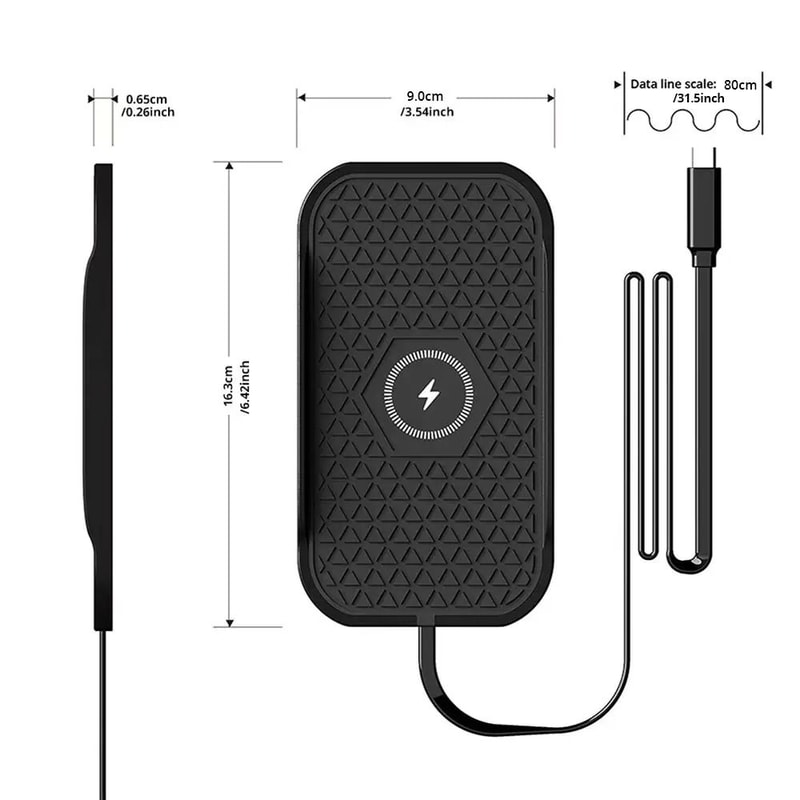 Silicone NonSlip Car Wireless Charging Pad 4