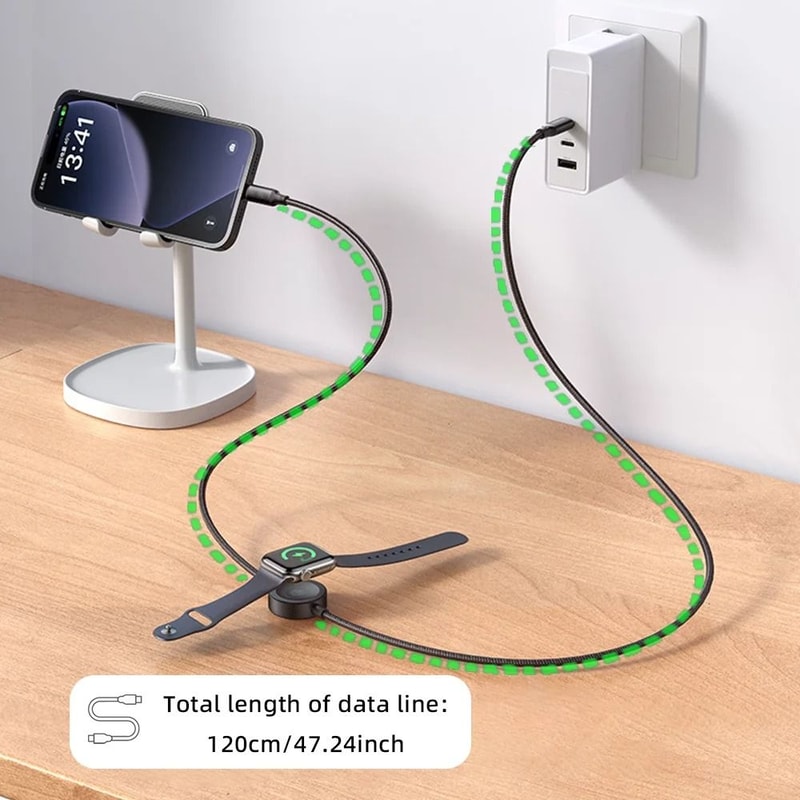 60W 2in1 Braided Fast Charging Watch Cable 4