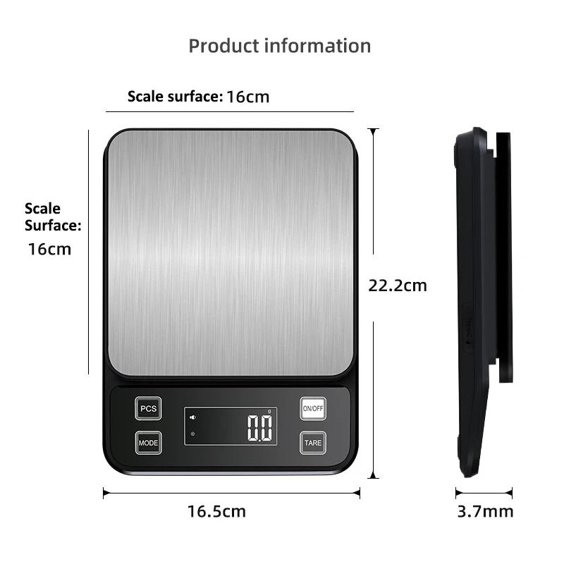 Fully Waterproof HighPrecision Kitchen Scale 6