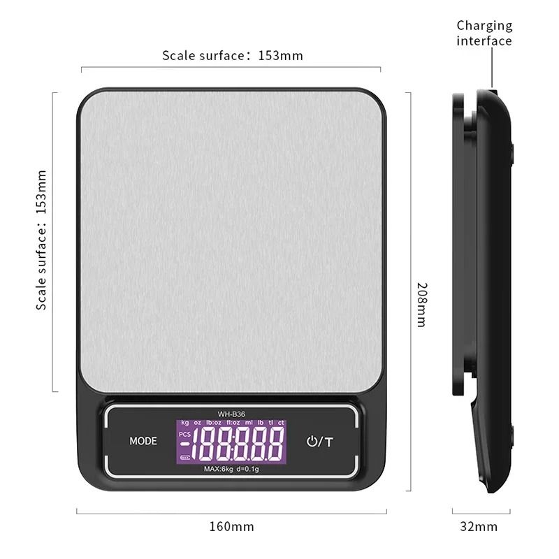Fully Waterproof HighPrecision Scale 132 Lbs 22 Lbs 6