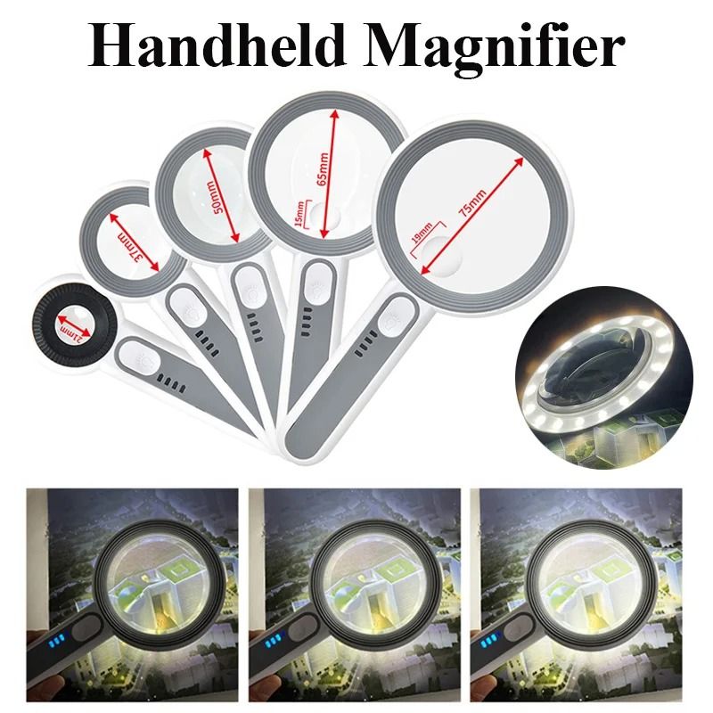 Illuminated Rechargeable Handheld Magnifier 1