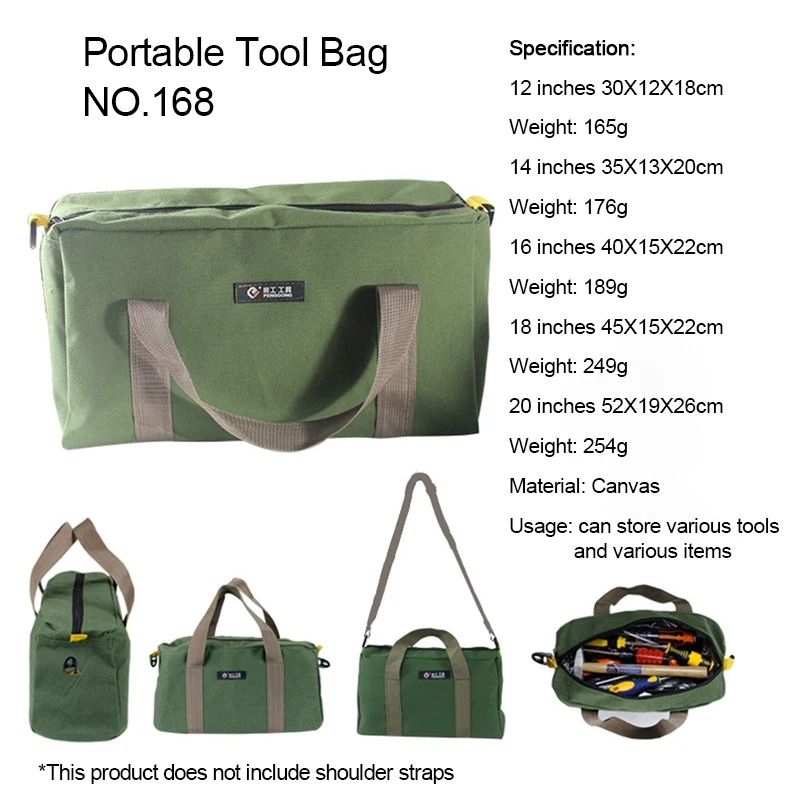 HeavyDuty Canvas Waterproof Tool Carry Bag 5
