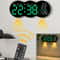 Large Digital LED Wall Clock With Ambient Aura 1
