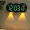 Large Digital LED Wall Clock With Ambient Aura 4