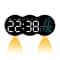 Large Digital LED Wall Clock With Ambient Aura 6
