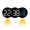 Large Digital LED Wall Clock With Ambient Aura 6