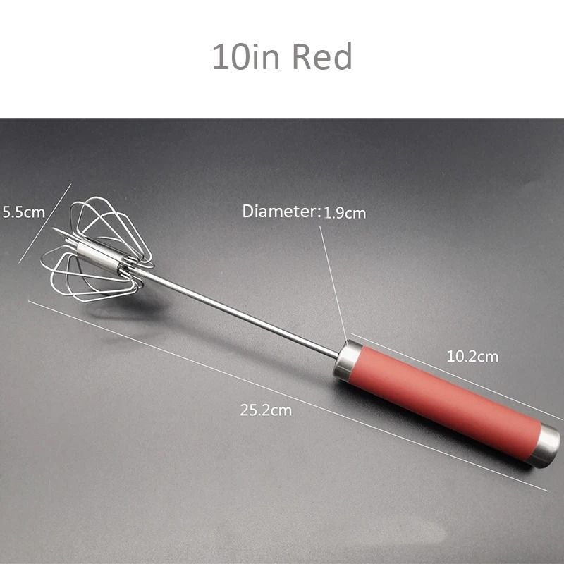 SemiAutomatic Stainless Steel Egg Whisk 9